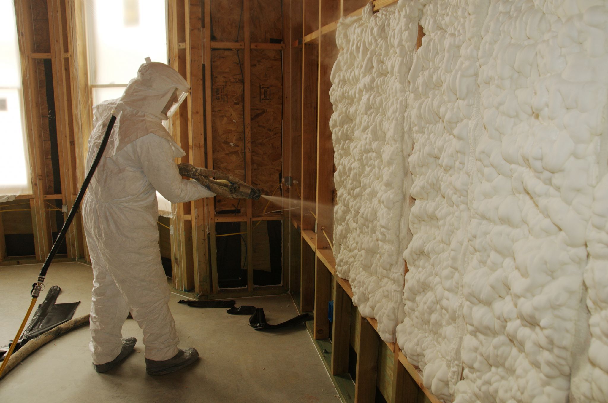Professional spray foam installation
