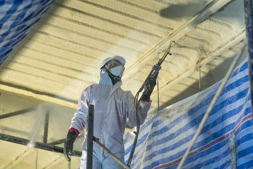 Polyurethane foam spray coating
